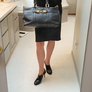 NWOT Black Juicy Couture Leather Tote Bag